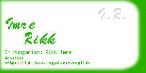 imre rikk business card